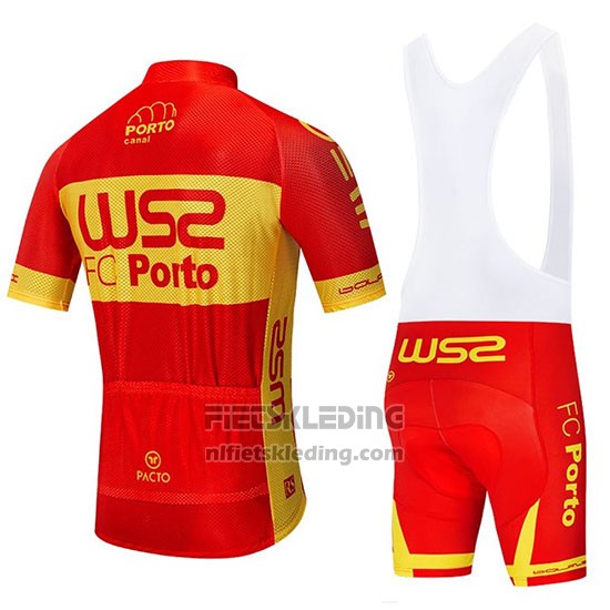 2020 Fietskleding W52-fc Porto Rood Geel Korte Mouwen en Koersbroek